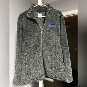Grey fuzzy University of Delaware Jacket SIZE Large